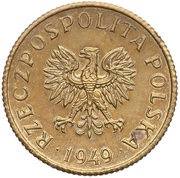 1 Grosz Trial Strike Brass obverse image