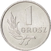 1 Grosz, Poland, 1949-1953 reverse image