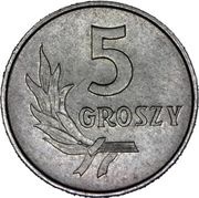 5 Groszy, Poland, 1958-1972 reverse image