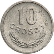 10 Groszy Trial Strike Al, Poland, 1949 reverse image