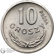 10 Groszy Trial Strike, Poland, 1962 reverse image