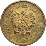 20 Groszy Brass Trial Strike obverse image
