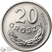 20 Groszy Trial Strike, Poland, 1963 reverse image