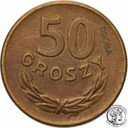 50 Groszy Trial Strike T reverse image