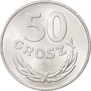 50 Groszy large date, Poland, 1957-1985 reverse image