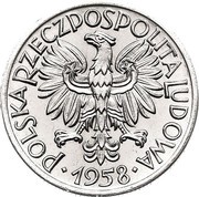 50 Groszy Ear and Hammer; Trial Strike Al obverse image