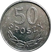 50 Groszy small date, Poland, 1986-1987 reverse image
