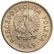 1 Zloty Trial Strike CuNi obverse image