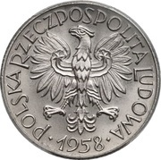 1 Zloty Ears; Trial Strike Ni obverse image