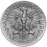 1 Zloty Oak leaves; Trial Strike Al obverse image