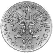 1 Zloty Pigeons; Trial Strike Al obverse image