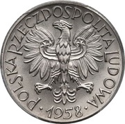 1 Zloty Pigeons; Trial Strike Ni obverse image