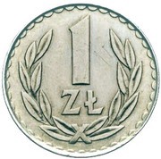 1 Zloty Trial Strike, Poland, 1983-1987 reverse image
