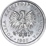 1 Zloty small type obverse image