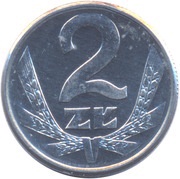 2 Zlotys, Poland, 1989-1990 reverse image