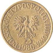 5 Zlotys 1st Eagle Design obverse image