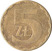 5 Zlotys 1st Eagle Design reverse image