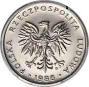 5 Zlotys Trial Strike obverse image