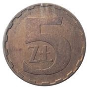 5 Zlotys 2nd Eagle Design reverse image