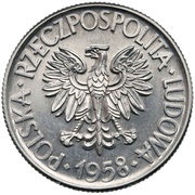10 Zlotys Tadeusz Kościuszko without próba; Trial Strike obverse image