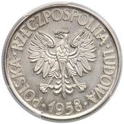 10 Zlotys Tadeusz Kościuszko; Trial Strike CuNi obverse image