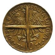 10 Zlotys Kazimierz Wielki Legends incuse; Trial Strike canceled obverse image
