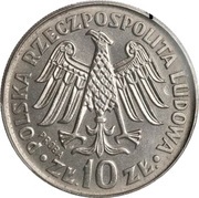 10 Zlotys Kazimierz Wielki Legends incuse; Trial Strike obverse image