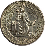 10 Zlotys Kazimierz Wielki; Trial Strike CuNi Próba closer to throne, Poland, 1964 reverse image