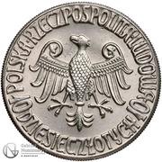 10 Zlotys Kazimierz Wielki; Trial Strike Ni eagle without crown obverse image