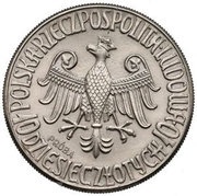 10 Zlotys Kazimierz Wielki; Trial Strike Ni eagle with crown obverse image