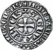 ½ Groat "Ruitergroot" - Arnold V, Belgium, 1279-1310 reverse image