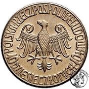 10 Zlotys Kazimierz Wielki; Trial Strike CuNi with inscription Próba close to the Throne obverse image