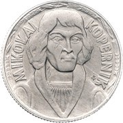 10 Zlotys Mikolaj Kopernik, large type; Trial Strike reverse image