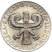 10 Zlotys 200th Anniversary of Warsaw Mint; Trial Strike CuNi obverse image