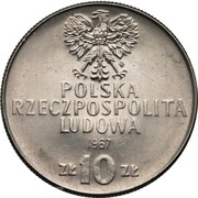 10 Zlotys Karol Świerczewski without hat; Trial Strike obverse image