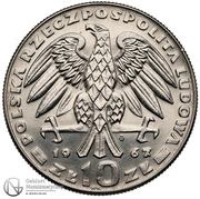 10 Zlotys Karol Świerczewski; Trial Strike obverse image