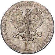 10 Zlotys Maria Sklodowska-Curie; Trial Strike obverse image