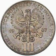 10 Zlotys October Revolution;Trial Strike obverse image