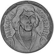 10 Zlotys Mikolaj Kopernik, small type; Trial Strike reverse image