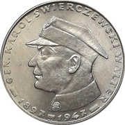 10 Zlotys Generał Karol Świerczewski, Poland, 1967 reverse image