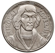 10 Zlotys Mikołaj Kopernik, small type, Poland, 1967-1969 reverse image
