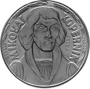10 Zlotys Mikolaj Kopernik, small type; Trial Strike reverse image