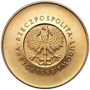 10 Zlotys 25 Years of People's Republic of Poland; Trial Strike 5 o'clock Próba obverse image