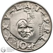 10 Zlotys 25th Anniversary of People's Republic of Poland; Trial Strike, Poland, 1969 reverse image