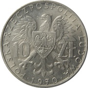 10 Zlotys Anniversary of Provincial Annexations obverse image
