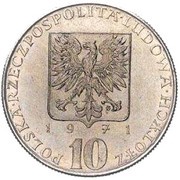 10 Zlotys FAO; Trial Strike CuNi obverse image