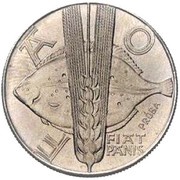 10 Zlotys FAO; Trial Strike CuNi, Poland, 1971 reverse image