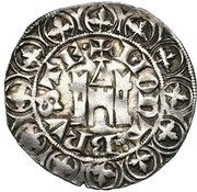 1 Groat - Arnold V Namur style castle, Belgium, 1279-1323 reverse image