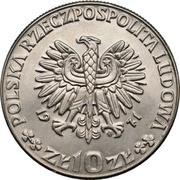10 Zlotys FAO; Trial Strike; Ni obverse image