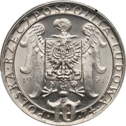 10 Zlotys 50th Anniversary of Third Silesian Uprising; Trial Strike obverse image